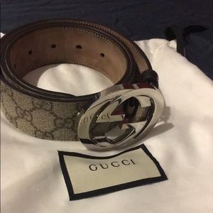 Gucci suede/leather men’s belt